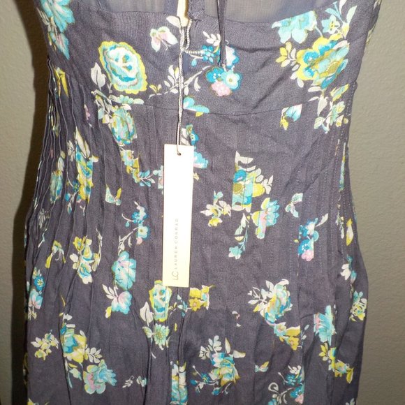 LC LAUREN CONRAD MISSES SIZE 12 BLUE FLORAL COACHELLA SUNRISE MAXI DRESS - Picture 6 of 9